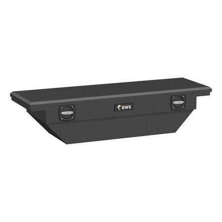 UWS MATTE BLACK 63IN SECURE LOCK ANGLED TOOL BOX, LOW PROFILE SL-63-A-LP-MB